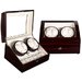 Cutie intors ceasuri automatice iUni, Watch Winder 4 + 6 spatii depozitare Mahon-Crem